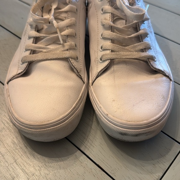 VANS | White SELDAN leather sneakers men’s 9.5 - Picture 3 of 7